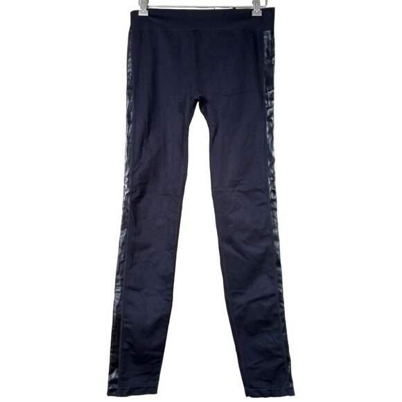 Prime Cut Womens Black Leggings Leather Stripe Size Medium/Large Run Small - Picture 4 of 7